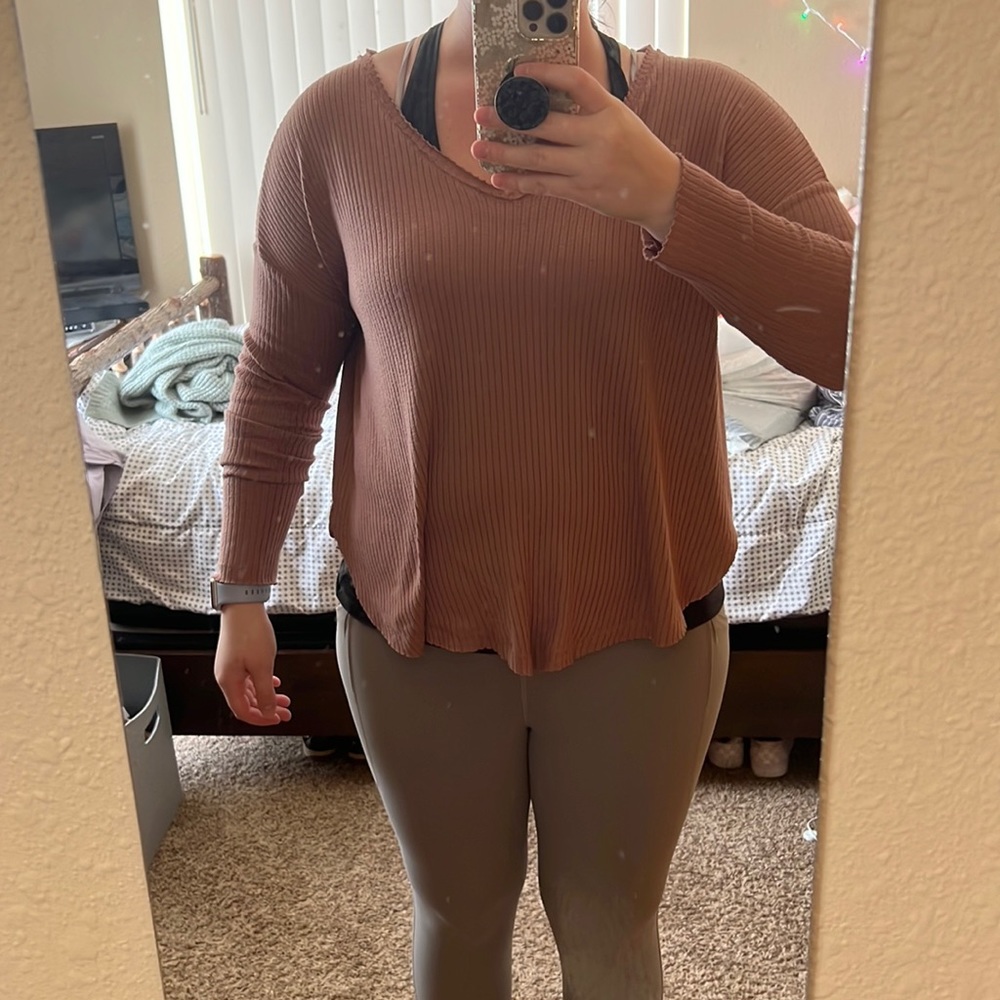 Pink long sleeve top